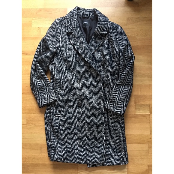 Express herringbone trench coat - Picture 3 of 5